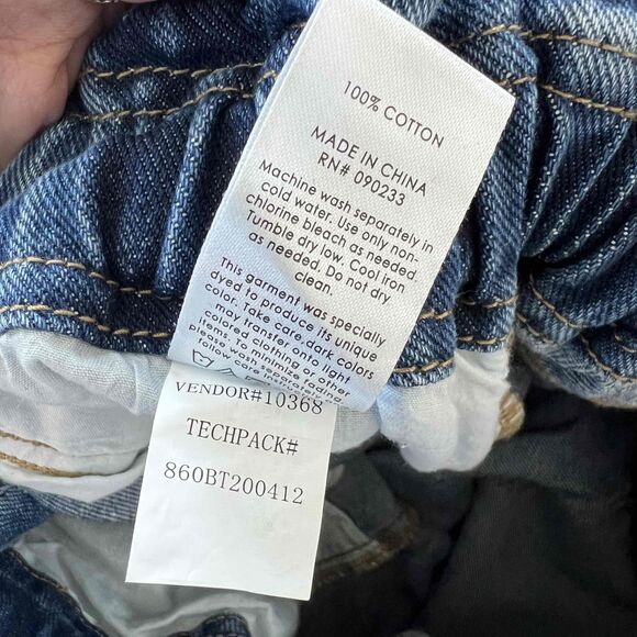 PacSun Seabreak Paperbag Waist High Rise Mom Jeans Tapered Leg Zip Fly NWT LARGE - Picture 11 of 11